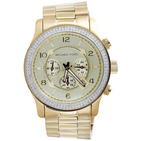 michael kors watch real gold|michael kors diamond watch men's.